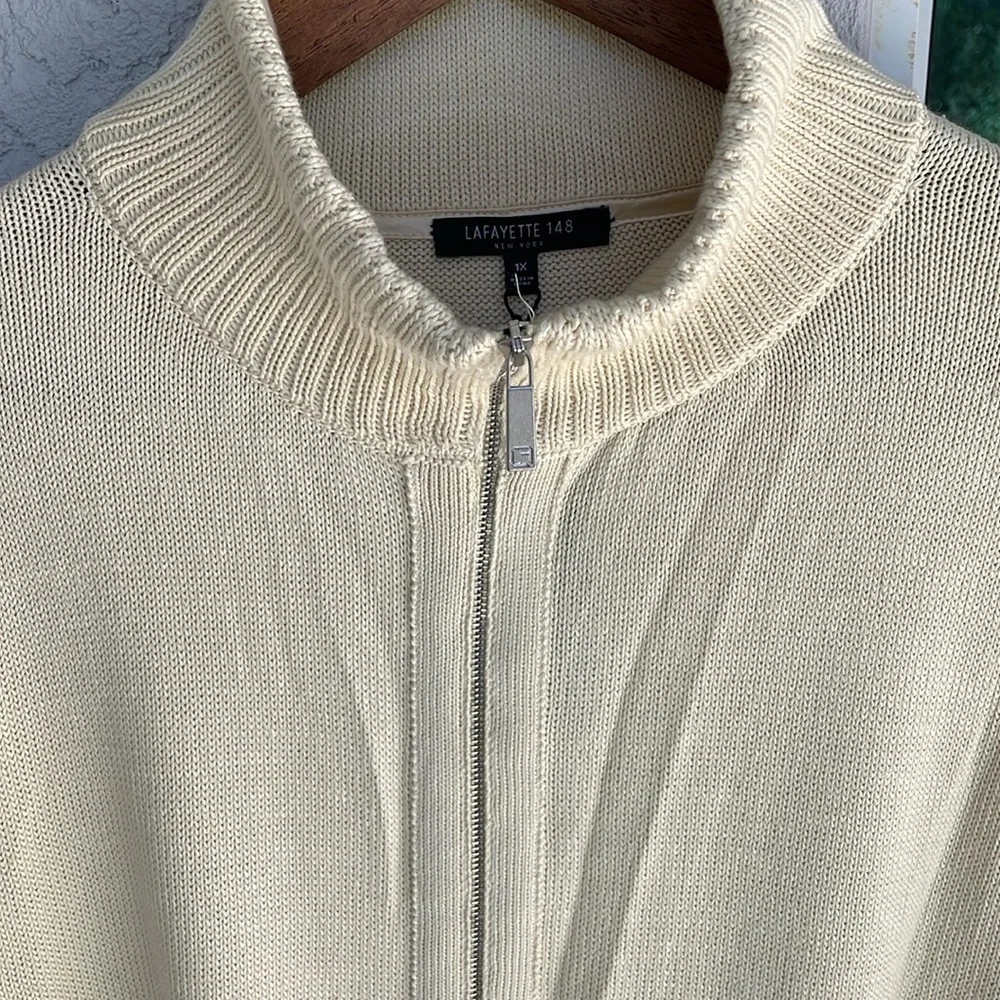 Lafayette 148 Silk Cotton Cardigan Sweater Size 1X - Picture 8 of 16